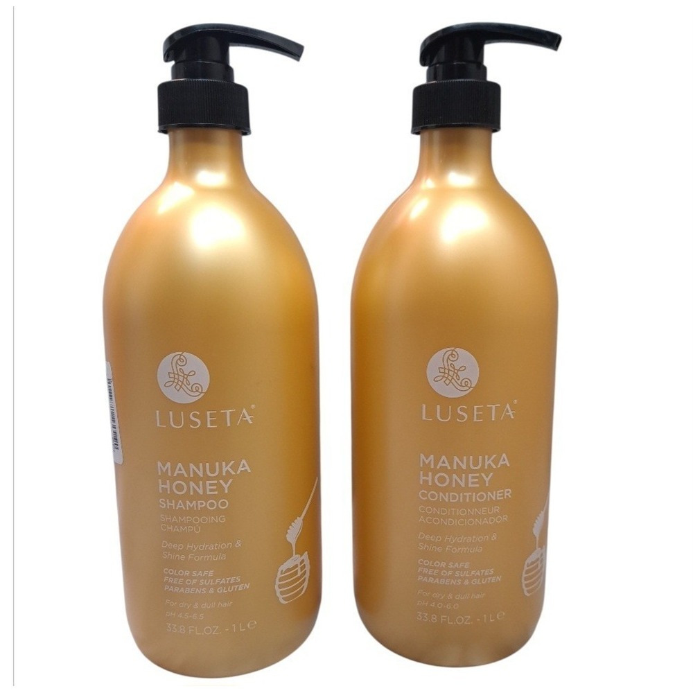 Luseta Shampoo & Conditioner Manuka Honey, Color Safe, Dry/Dull Hair, 33.8 oz‎